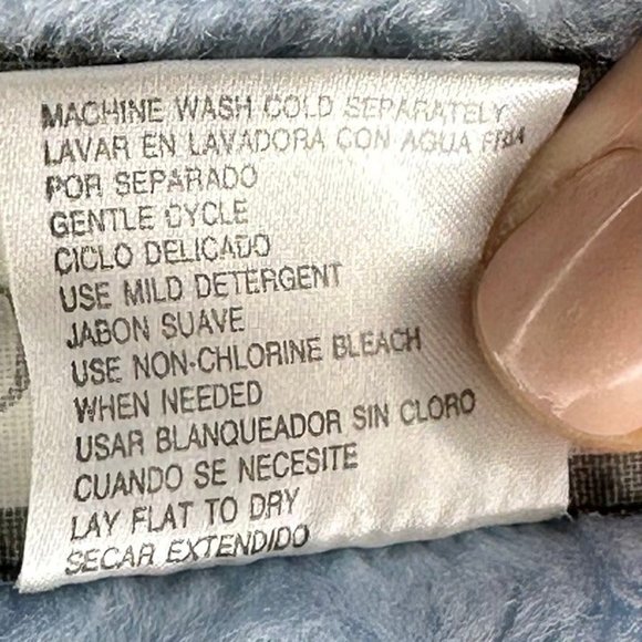 Rothschild Faux Beige Suede and Sherpa Blue Lined Hooded Coat Size 18M - Picture 9 of 11